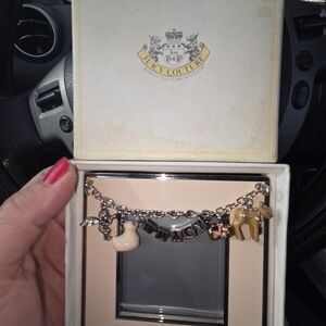 Juicy Couture Silver and Gold Charm Bracelet With Picture Frame Original Package